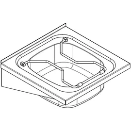 KWC AR Ausgussbecken, SIRIUS, Edelstahl, 500x180x500 mm, Klapprost