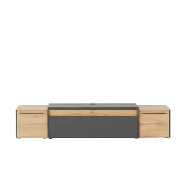 Sconto Light Line 10 TV-Lowboard 223 cm grau Holzwerkstoff