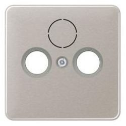Jung Abdeckung für Antennen-Steckdose, 2- und 3-Loch (platin)
