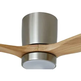 LUCANDE Faipari 26 cm Deckenventilator Nikkel/Holz