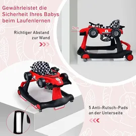 Costway 4 in 1 Lauflernwagen Mit Einstellbarer Hoehe Und Geschwindigkeit, Baby Walker Mit Musikbox Und Licht, Für Jungs Und Maedchen, Alter Von 6 - 18 Monaten