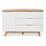 Jahnke Sideboard Libre 120 x 77,4 x 39 cm Braun / Weiß