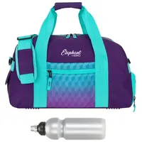 SPEAR ELEPHANT/SPEAR Sporttasche mit Schuhfach/Naßfach Sport Tasche + Trinkflasche (Violet Cube (Lila-Türkis))