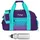 SPEAR ELEPHANT/SPEAR Sporttasche mit Schuhfach/Naßfach Sport Tasche + Trinkflasche (Violet Cube (Lila-Türkis))