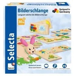 SELECTA 63024 Legespiel aus Holz Bilderschlange, 20 Teile