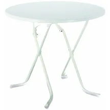 BEST Freizeitmöbel Primo Klapptisch Ø 80 x 70 cm weiß
