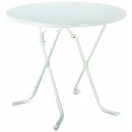 BEST Freizeitmöbel Primo Klapptisch Ø 80 x 70 cm weiß