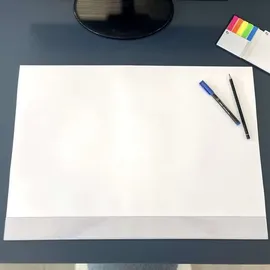 cover-your-desk Scriptum Schreibtischunterlage weiss DIN A2 blanko, Malunterlage aus Papier zum Abreißen 2er Set mit je 25 Blatt, 59,4 x 42 cm