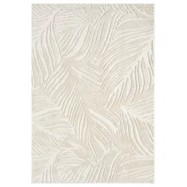OTTO home Teppich OTTO HOME "Samia, Hoch-Tief-Struktur", creme, B:200cm H:19mm L:300cm, Kunstfaser, Teppiche, Teppich, leichter Glanz, Floral, Blätter, Modern, Wohnzimmer, Schlafzimmer