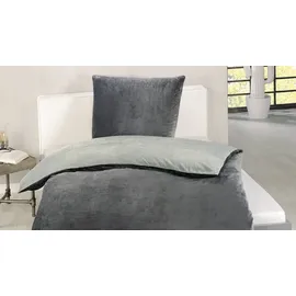Gözze Superflausch anthrazit/silber 155 x 220 + 80 x 80 cm