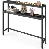 VASAGLE LNT131B22 Konsolentisch 20 x 100 x 80 cm anthrazitgrau-tintenschwarz