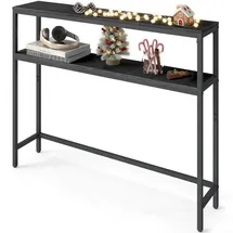 VASAGLE LNT131B22 Konsolentisch 20 x 100 x 80 cm anthrazitgrau-tintenschwarz