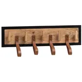 Wohnling Wandgarderobe WL6.786 braun Holz 5 Haken 60,0 x 15,0 cm