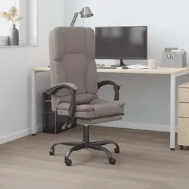 vidaXL Bürostuhl mit Massagefunktion Polyester Taupe