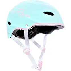 Skateboard Helm F511 aquamaringrün|rosa DE FR XS