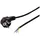 Logilink Strom Anschlusskabel [1x Schutzkontakt-Winkelstecker - 1x offene Kabelenden] 1.50 m Schwarz