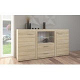 Küchen-Preisbombe Kuechen-preisbombe TOP Kommode Sideboard Rumba Wohnwand Wohnzimmer Anbauwand Sonoma Eiche matt