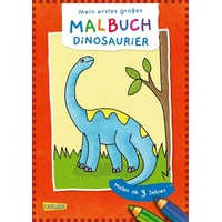 Carlsen Verlag Ausmalbilder für Kita-Kinder: Mein erstes großes Malbuch: Dinosaurier