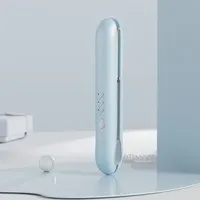 2-in-1 Haarglätter/lockenstab – Tragbarer, Kabelloser Mini-lockenstab – 3 Temperaturstufen – Keramik – Ideal Für Unterwegs – Kabelloser Haarglätter Für Damen – Blau