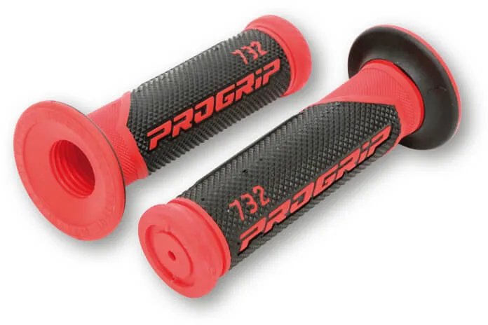 PROGRIP Lenkergriffe 732, rot/schwarz, 7/8 Zoll, geschlossen, schwarz-rot