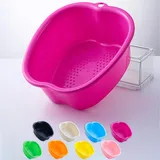 Fußbad wannen schüssel, ​Dickes Stabiles Kunststoff-Fußbecken Fussbade wanne fur Fußbade wanne, Füße Wellness Fußpflege Pediküre, Entgiftung,Gegen Hornhaut, Erkältung, Fußpilz und Mehr (Purple)