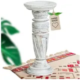 Livasia Deko Holzsäule 40 Ø 40 cm Weiß