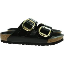 Birkenstock Arizona Big Buckle Damen Ledersandalen in Schwarz – 7 UK - 40 EU - 9/9.5 US / Black - Schwarz - 40