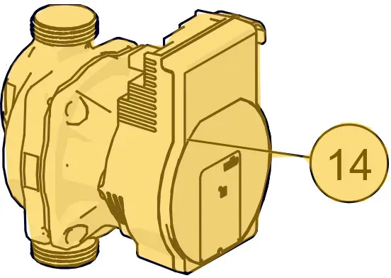 ETA Pumpe WILO Yonos Para ST15/7.0-PWM2-CM-130-12-Sol mit je 1m Netz- und Signalkabel