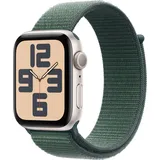 Apple Watch SE 2024 GPS 44 mm Aluminiumgehäuse Silber, Sport Loop Seegrün