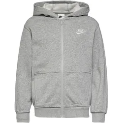 Nike NSW CLUB Sweatjacke Kinder in dk grey heather-base grey-white, Größe 128/134 - grau