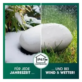 EasyMaxx 07811 07811 Solar-Dekoleuchte Stein flach 3,7V weiß