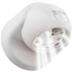 Industex Best Direct LED Vigilamp - Wandleuchte, Schrankleuchte klein, LED fest integriert, warmweiß, Bewegungsmelder, 8 LED, 53 Lumen, IP44, batteriebetrieben
