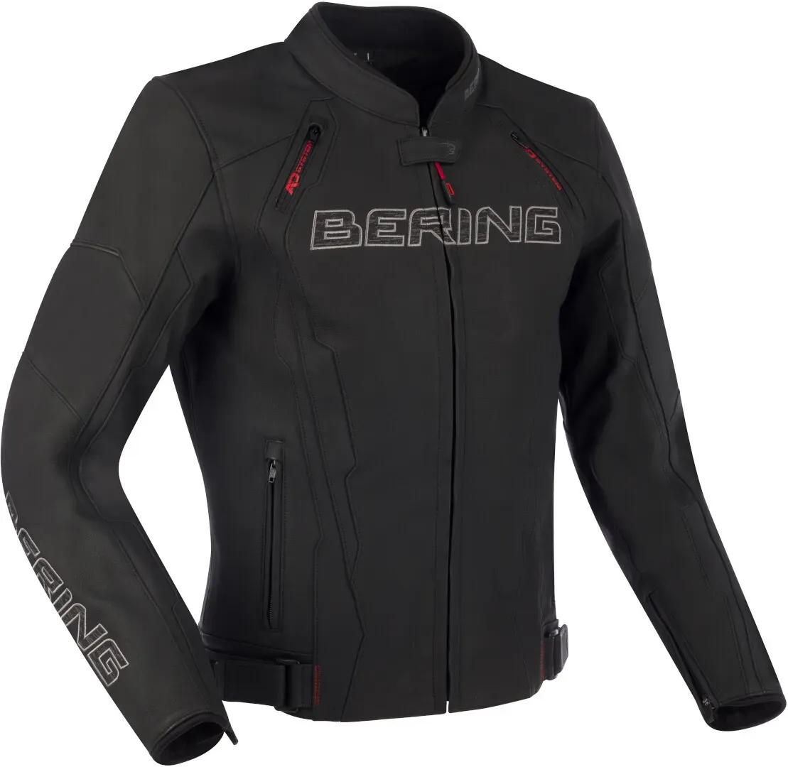 Bering Atomic Motorrad Lederjacke, schwarz, Größe L für Männer