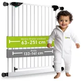 Bomi Türschutzgitter Mira 63 - 251 cm in Weiß | Gr.: 133-141 cm