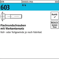Hörger & Geßler Flachrundschraube DIN 603 Vierkantansatz M16x 100