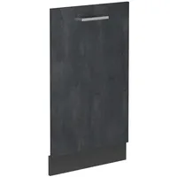 Vicco Geschirrspülblende R-Line, Schwarz Beton, 45 cm ohne Arbeitsplatte