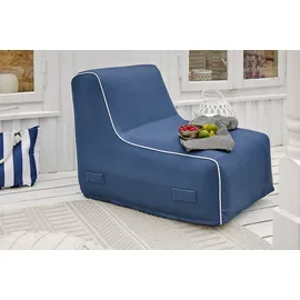 Jahnke Loungesessel JAHNKE "AIR LOUNGE", blau (navy blau), B:60cm H:70cm T:90cm, Sessel, aufblasbar, Indoor & Outdoor, 60 cm Sitztiefe