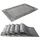 Intirilife 6x Platzset aus PVC in Hell Grau - 45 x 30 cm - Tischset Tischmatte Untersetzer abwischbar hitzebeständig für Küche Esstisch