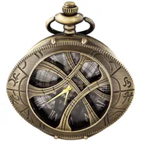 Tiong Doctor Strange Taschenuhr für Herren, einzigartiges Auge von Agamotto, rundes Gehäuse, durchbrochene Schüler, Gravur, Design, Taschenuhren für Jungen, Dr. Strange-Gold, Modern