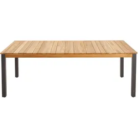 Zebra Technologies Derex Gartentisch 220 x 100 x 75 cm Teak/Edelstahl