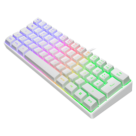 ISY IGK 3500-WT, Gaming Tastatur, Rubberdome, Sonstiges, kabelgebunden, Weiß