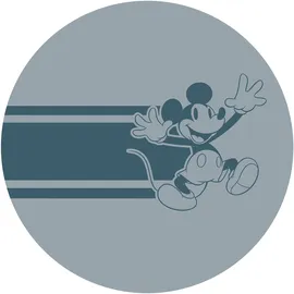 KOMAR Vlies Fototapete selbstklebend - Mickey Bonjour - Größe 125 x 125 cm (Breite x Höhe) - Disney, Kinderzimmer, Kindertapete, Tapete, Wandtattoo