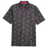 Puma Poloshirt Cloudspun Paisley schwarzgemustert - S