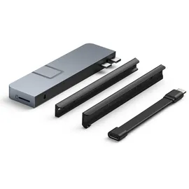 Targus HyperDrive DUO PRO 7-in-2 USB-C Hub - Grey, 2x USB4 [Stecker] (HD575-GRY-GL)