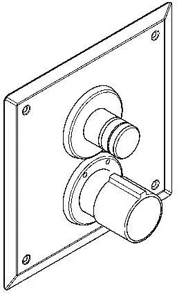 KWC Aquarotter Hydr. Duscharm., AQUALINE-Therm, UP, m. Therm., Umr., RoVent-Thermix RU, 2030028929 2030028929