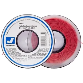 Viessmann Kabel auf Abrollspule 0,14 mm2 rot 25 m