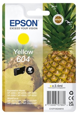 Epson 604 Original Druckerpatrone Gelb  C13T10G44010  Ananas Tinte