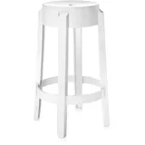 Kartell Charles Ghost, Hocker Medium, H. 65 cm, Weiß, 2er-Satz