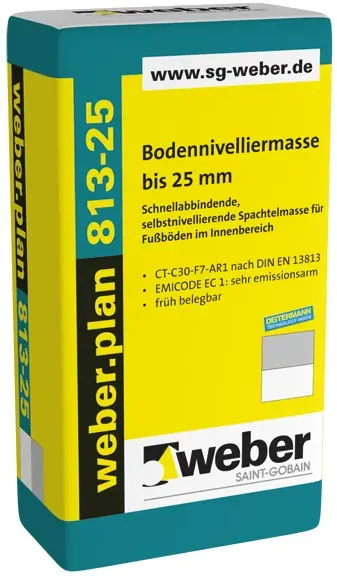 Bodennivelliermasse bis 25 mm - weber.plan 813-25, 25kg