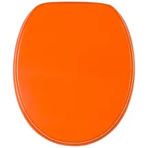 Sanilo WC Sitz Orange, Hochwertiger und Stabiler Toilettendeckel aus Holz